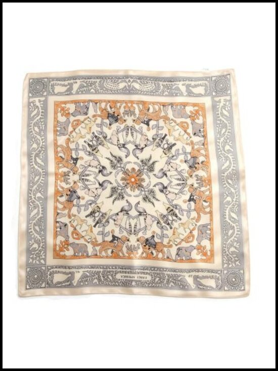 Accessories - 100% Mulberry Silk Crepe Satin Bandana Scarf 21" Square Paisley